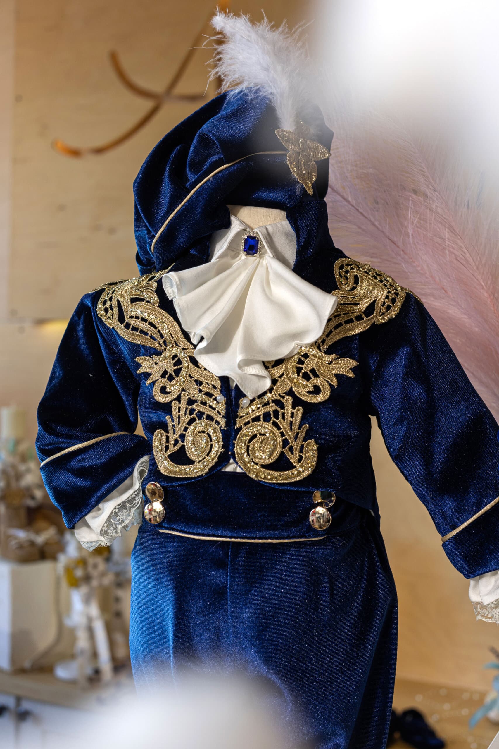 Set complet botez (trusou) - Roberto - bleumarin 12 Set complet botez (trusou) - Roberto - bleumarin - imagine 12