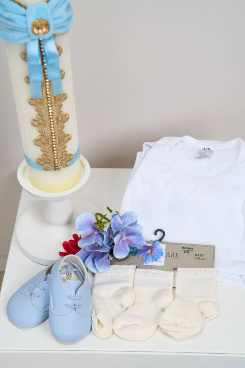 Set complet botez (trusou) - Enzo - bleu - imagine 8
