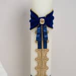 Lumânare botez A13 - Roberto - bleumarin