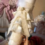 Lumânare botez A16 - Volane - ivoire