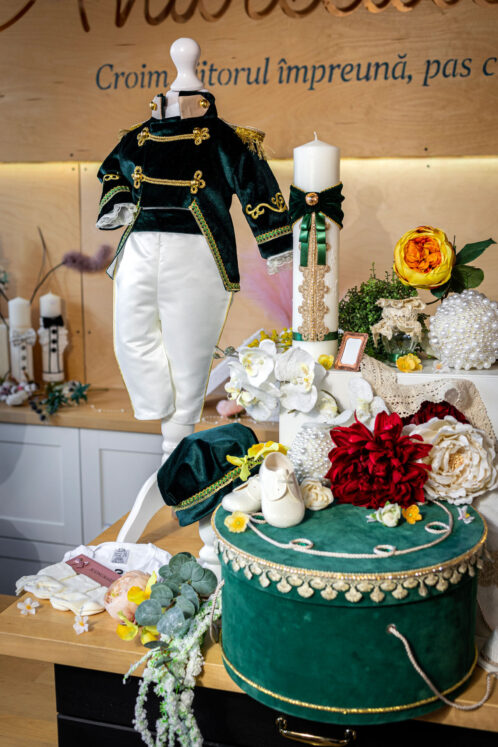 Set complet botez (trusou) - Nikolai - verde - imagine 2