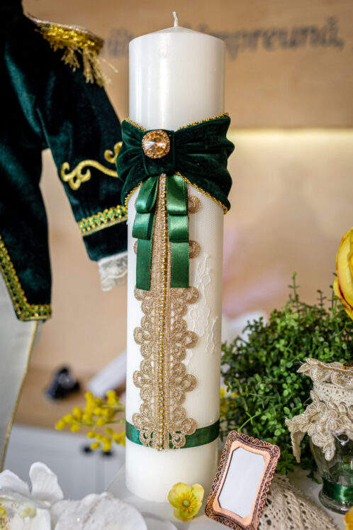 Set complet botez (trusou) - Nikolai - verde - imagine 5