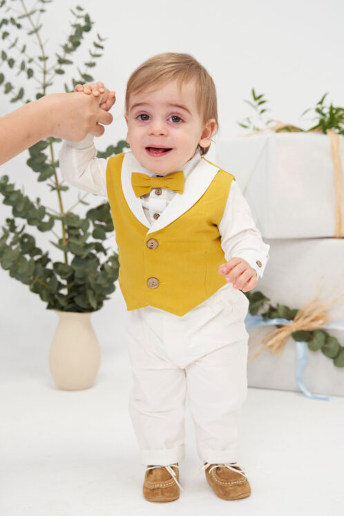 Costum Filip - galben - imagine 4