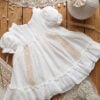 Rochita De Botez Panza Perle Dantela Domnita Maria Maneca Scurta 2
