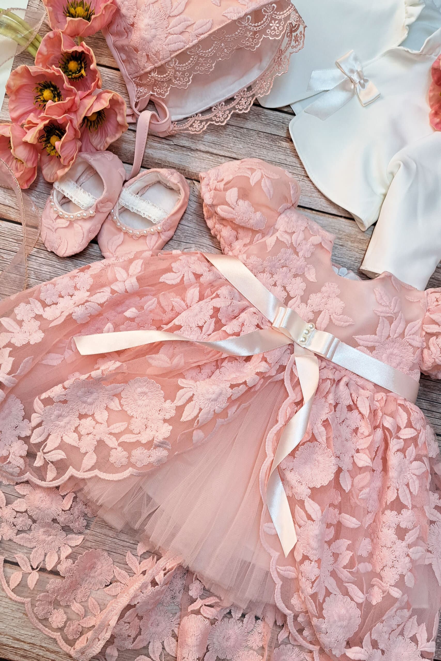 Set Pauline (mânecă scurtă) - roz 6 Set Pauline (mânecă scurtă) - roz - imagine 6