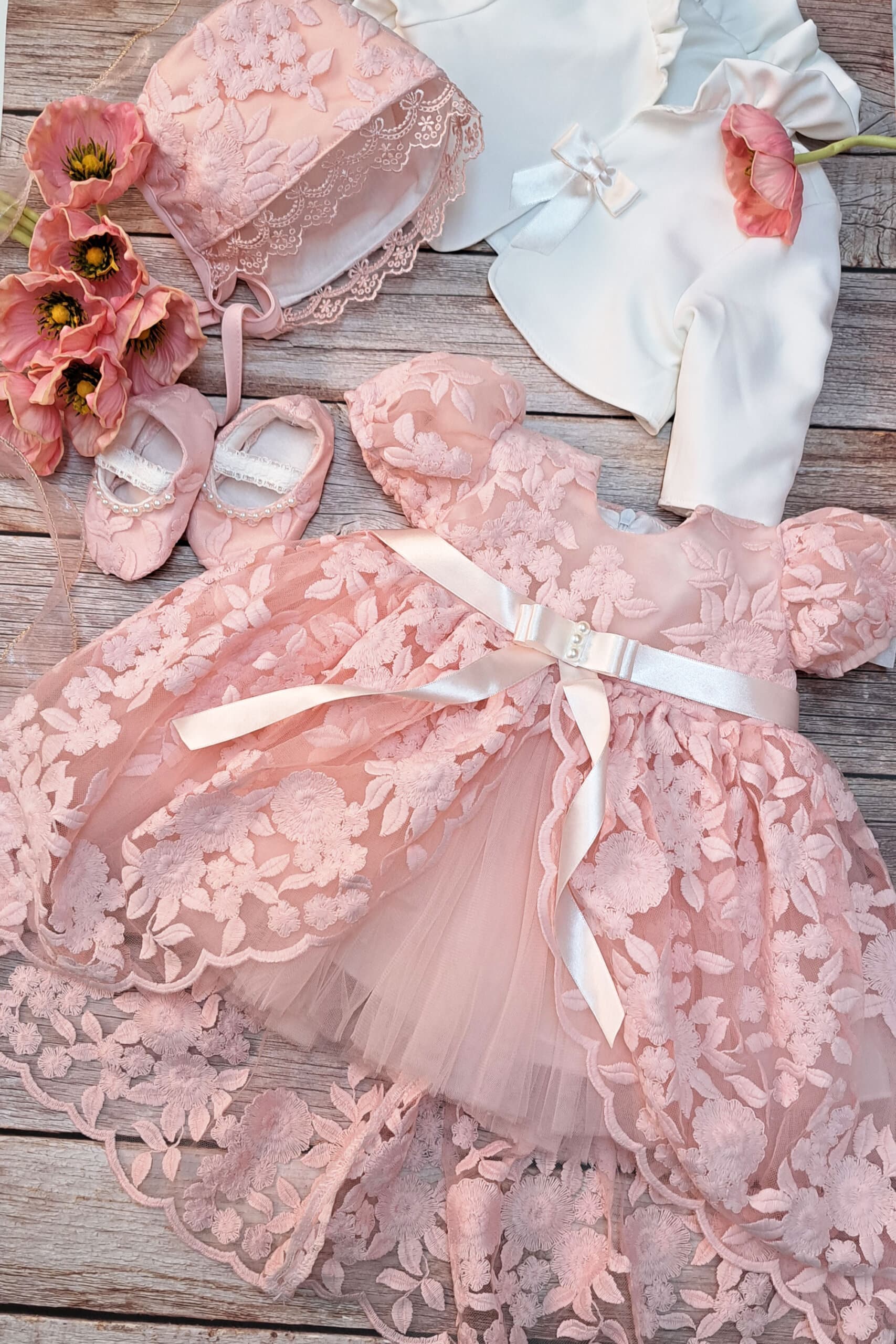 Set Pauline (mânecă scurtă) - roz 5 Set Pauline (mânecă scurtă) - roz - imagine 5