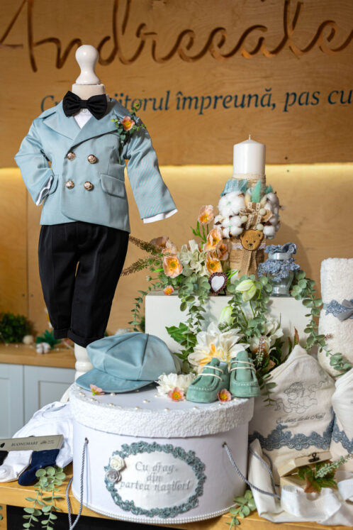 Set complet botez (trusou) - Felix - mint - imagine 2