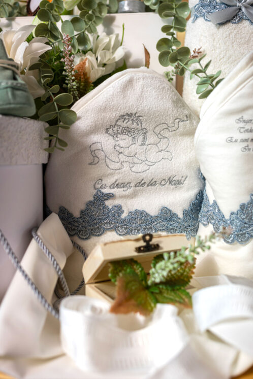 Set complet botez (trusou) - Felix - mint - imagine 13