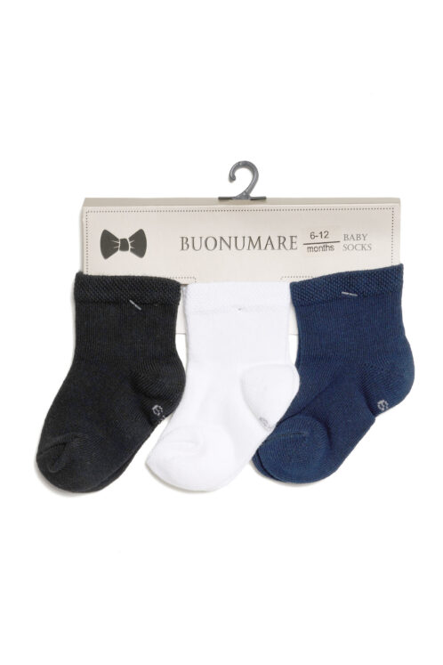 Set 3 perechi șosete băieți – bleumarin – asortate - imagine 2