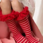 Șosete 3/4 Buburuză - roșu (1-6ani)