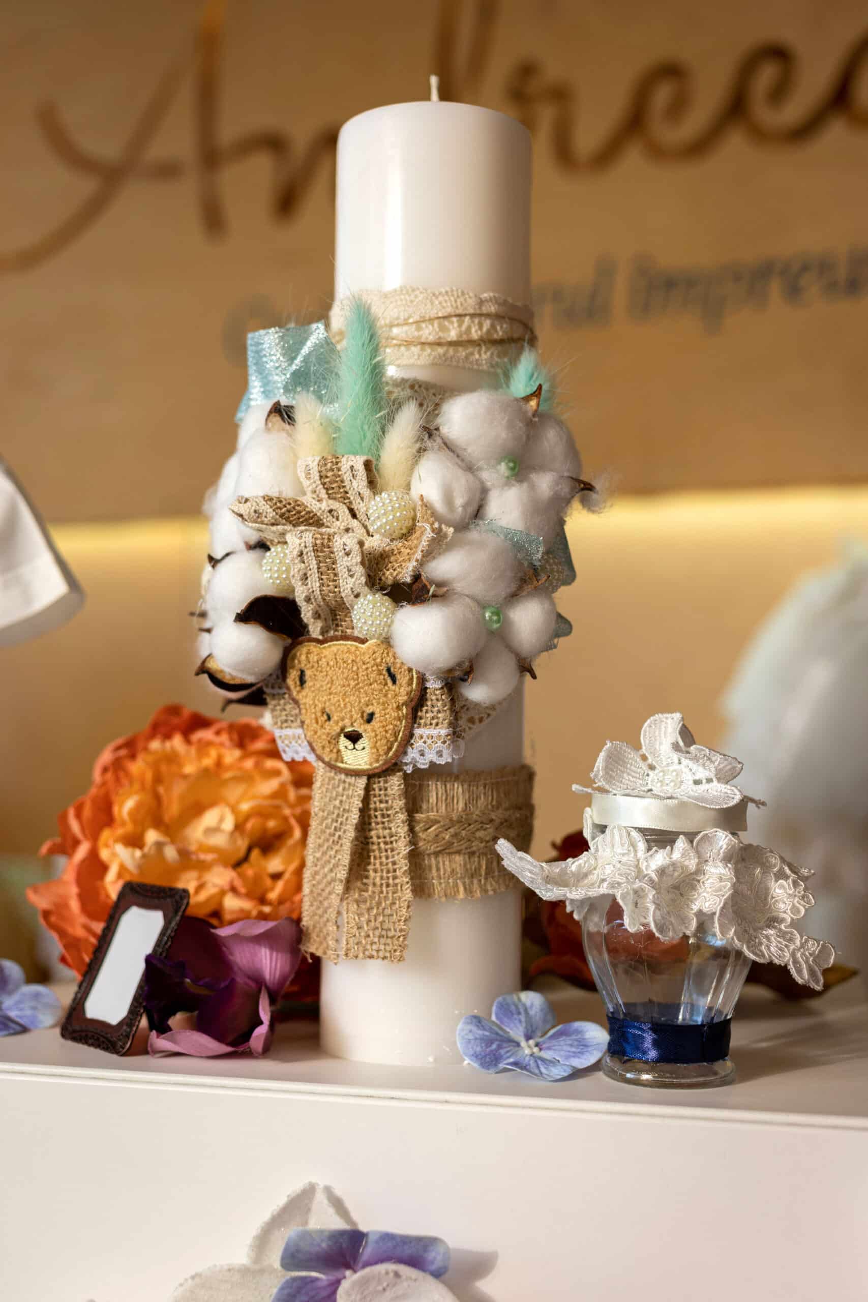 Set complet botez (trusou) - Hugo - vestă dungi cu pantaloni albastru 4 Set complet botez (trusou) - Hugo - vestă dungi cu pantaloni albastru - imagine 4