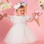 Rochiță Gloria - ivoire (mânecă scurtă)