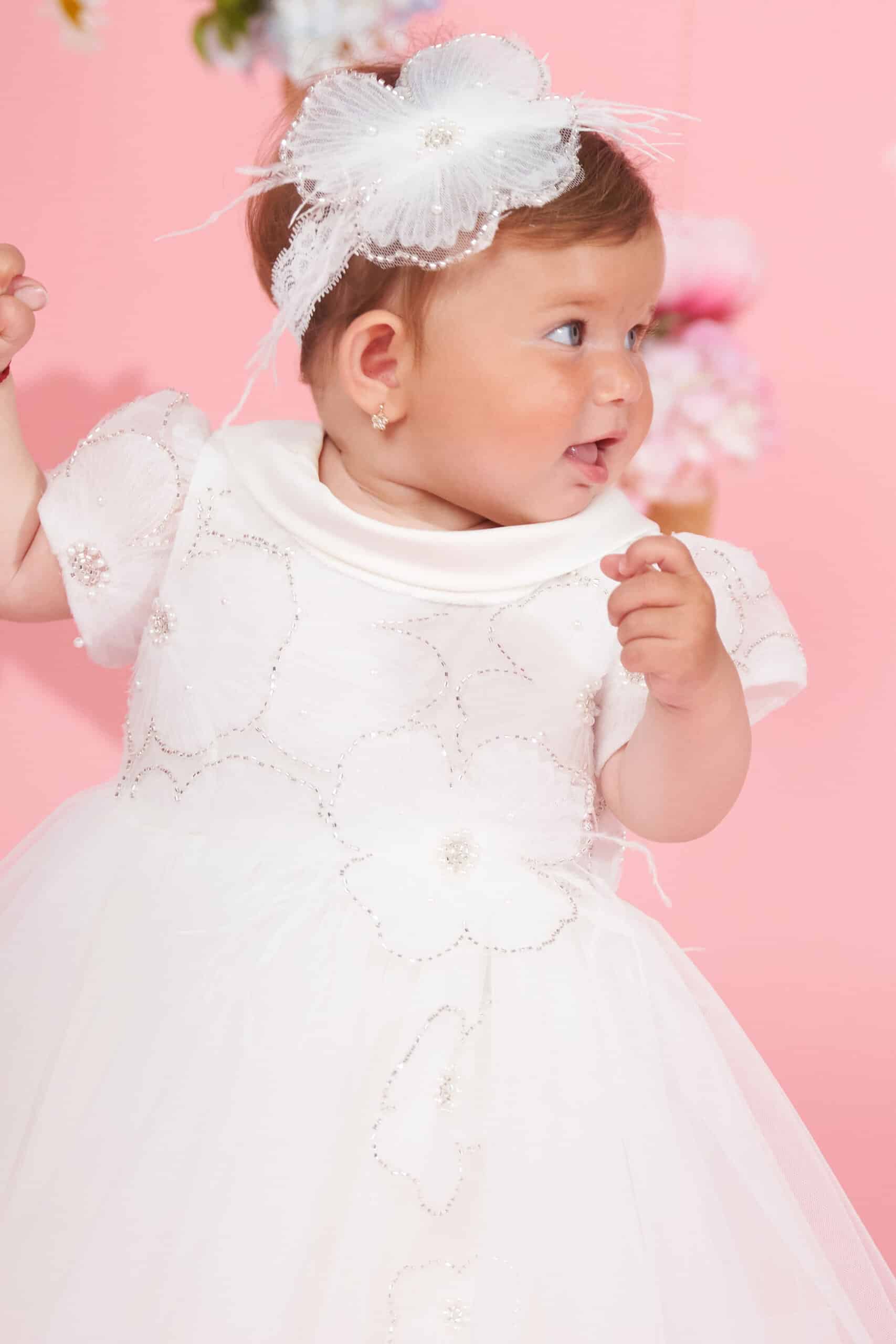 Rochiță Gloria - ivoire (mânecă scurtă) 2 Rochiță Gloria - ivoire (mânecă scurtă) - imagine 2