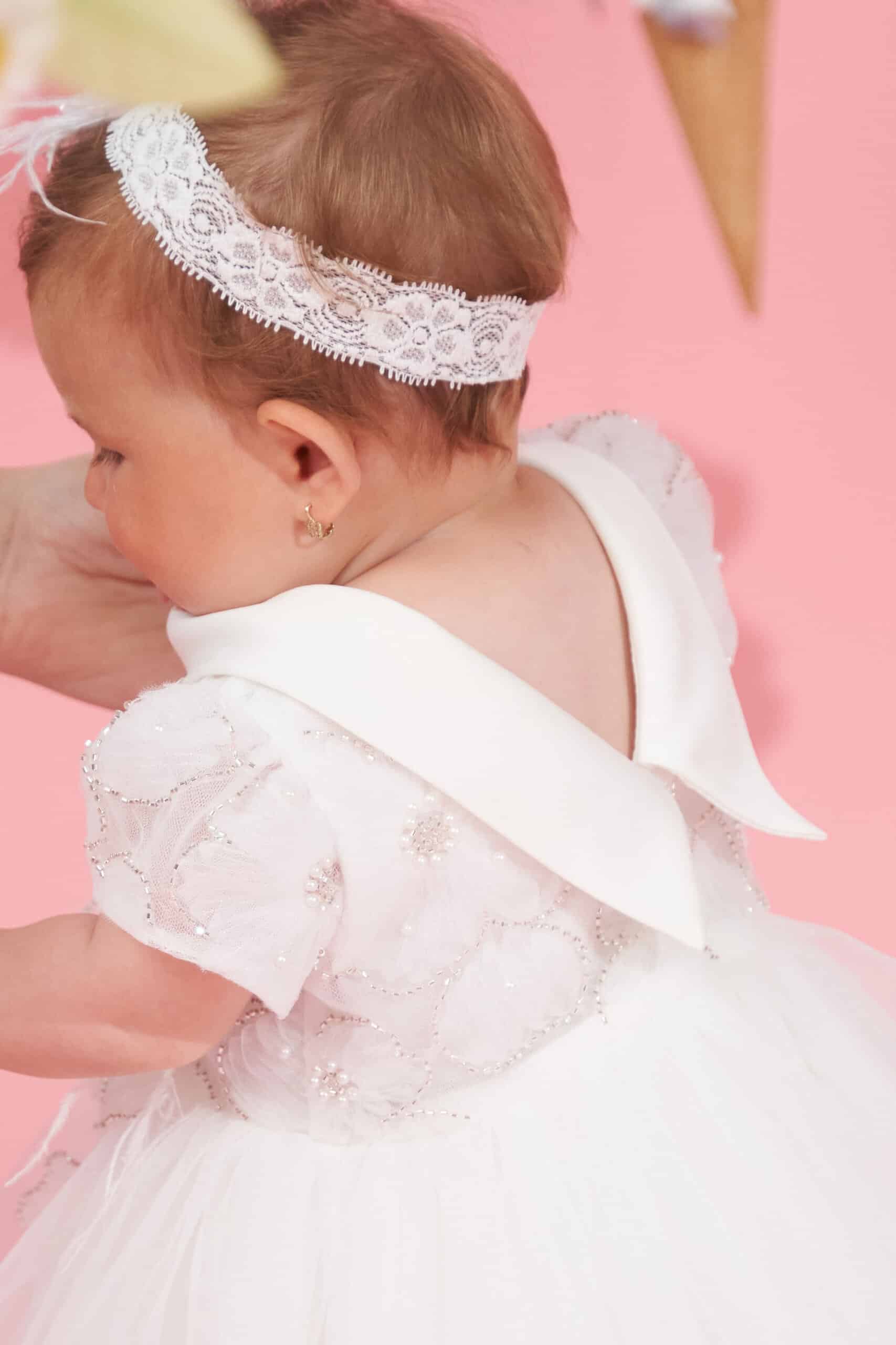 Rochiță Gloria - ivoire (mânecă scurtă) 3 Rochiță Gloria - ivoire (mânecă scurtă) - imagine 3