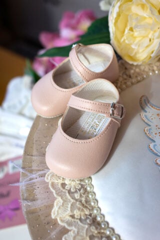 Pantofi botez B 021 - roz