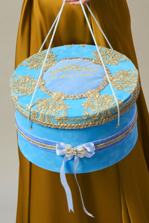 Cufăr botez - Noblesse - bleu - imagine 2