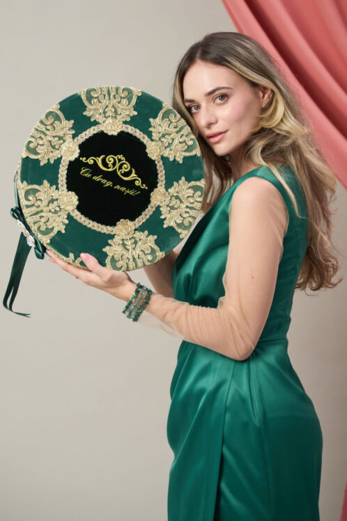 Cufăr botez - Noblesse - verde - imagine 4