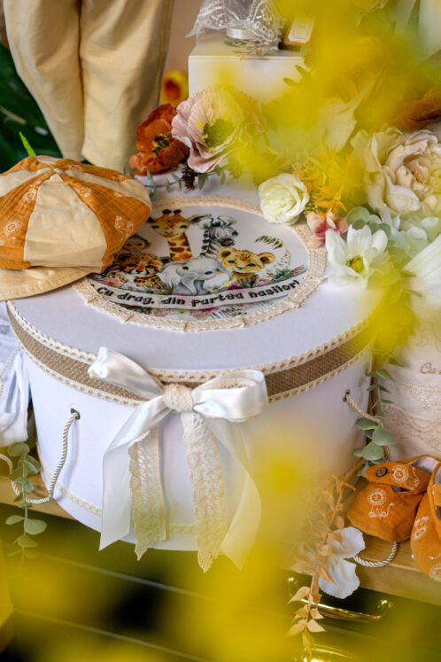 Set complet botez (trusou) - tematică Safari - Leu - mânecă lungă - imagine 22