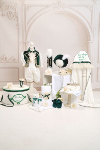 Trusou Complet De Botez Baieti Dimitrie Verde