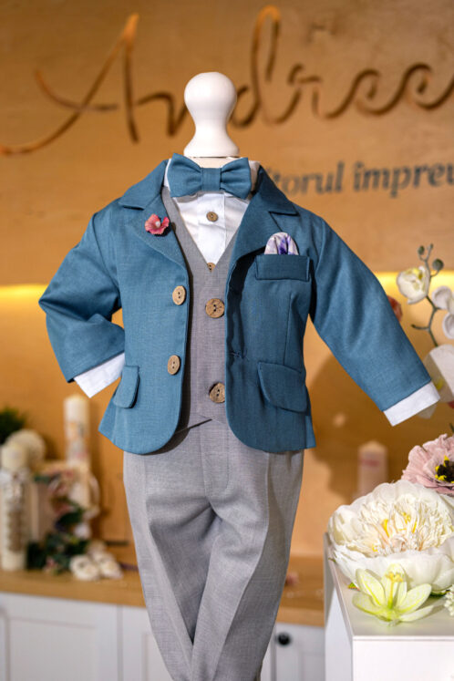 Costum Sebastian - albastru petrol - imagine 3