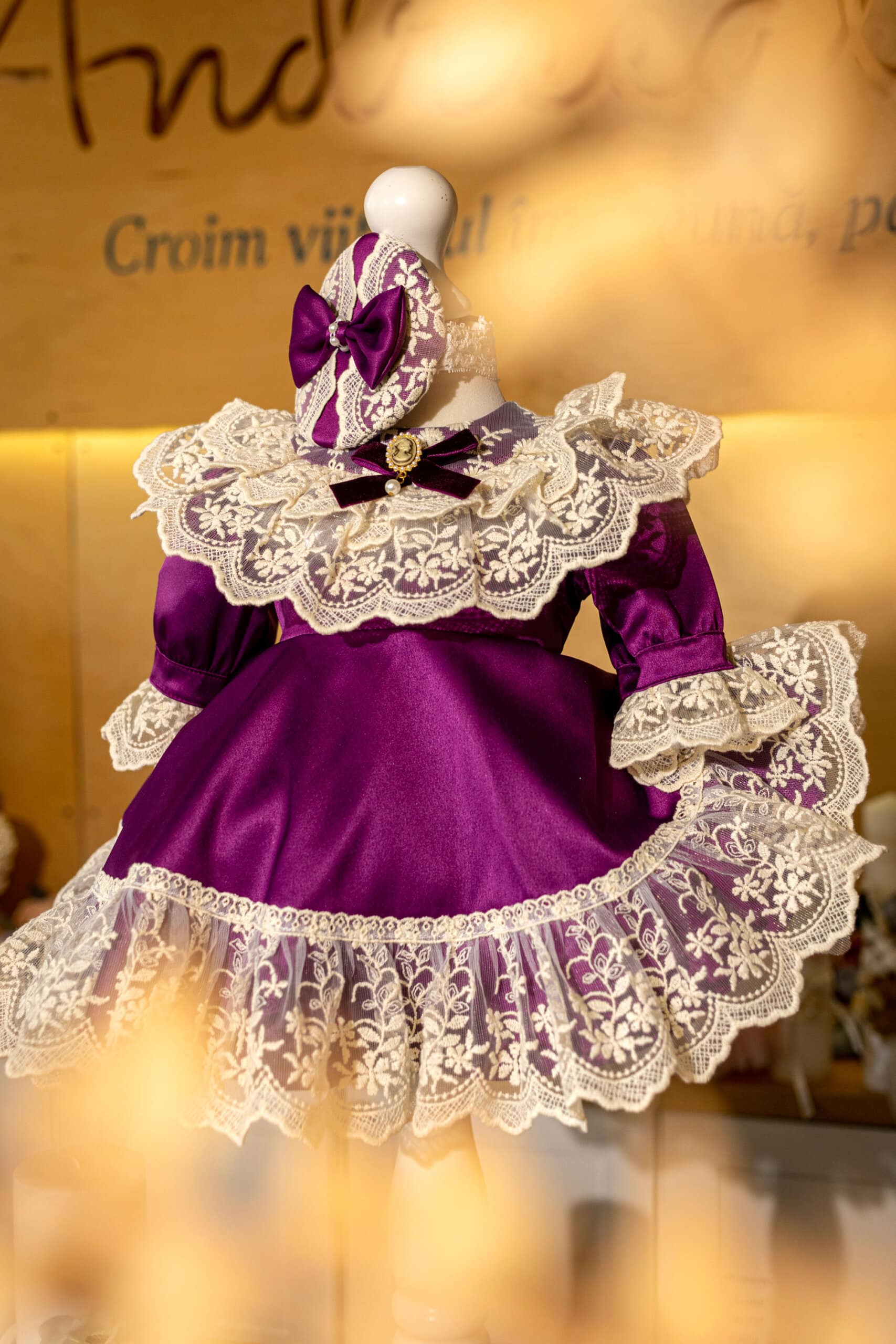 Rochiță Catherine – mov – (mânecă lungă) 3 Rochiță Catherine – mov – (mânecă lungă) - imagine 3