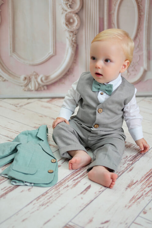Costum Sebastian - verde mentă - imagine 2