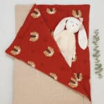 Păturică Pufoasă cu Printuri Vesele pentru Bebe - Bej