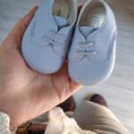 Pantofi botez B 010 - bleu