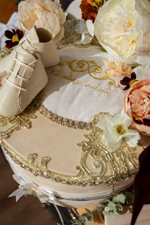 Set complet botez (trusou) - Iacob - crem vanilie - Ursuleț cu baloane - imagine 17
