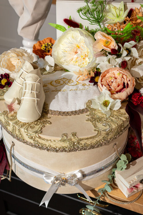 Set complet botez (trusou) - Iacob - crem vanilie - Ursuleț cu baloane - imagine 9