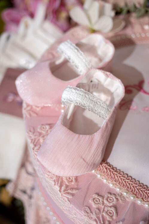 Set complet botez (trusou) - Fleur cu Capă - roz - imagine 3