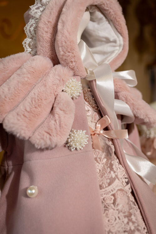 Set complet botez (trusou) - Anne + Claire - roz - imagine 4