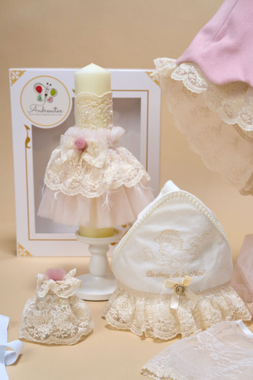 Set Lilibet + Capă Floare + Trusou + Lumânare - imagine 3