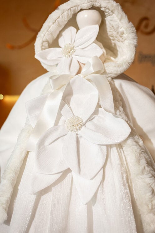 Set complet botez (trusou) - Fleur - ivoire - imagine 7