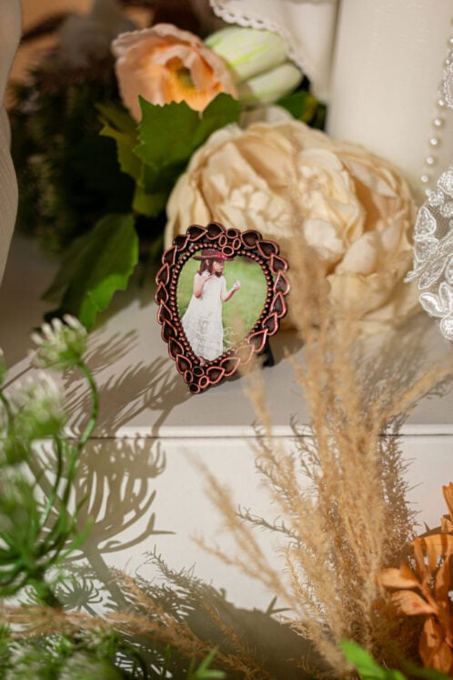 Set complet botez (trusou) - Fleur - ivoire - imagine 14