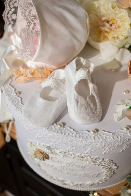 Set complet botez (trusou) - Fleur - ivoire - imagine 13