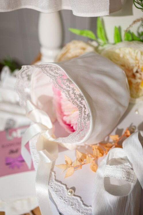 Set complet botez (trusou) - Fleur - ivoire - imagine 12