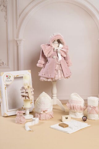 Set Claire roz + Palton Anne roz vintage + Trusou + Lumânare