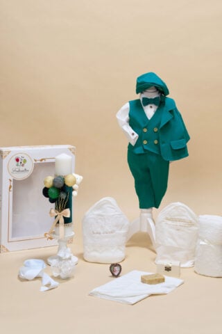 Set Iacob Verde + Șapcă + Trusou + Lumânare