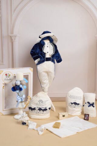 Set Micul Prinț Bleumarin + Trusou + Lumânare