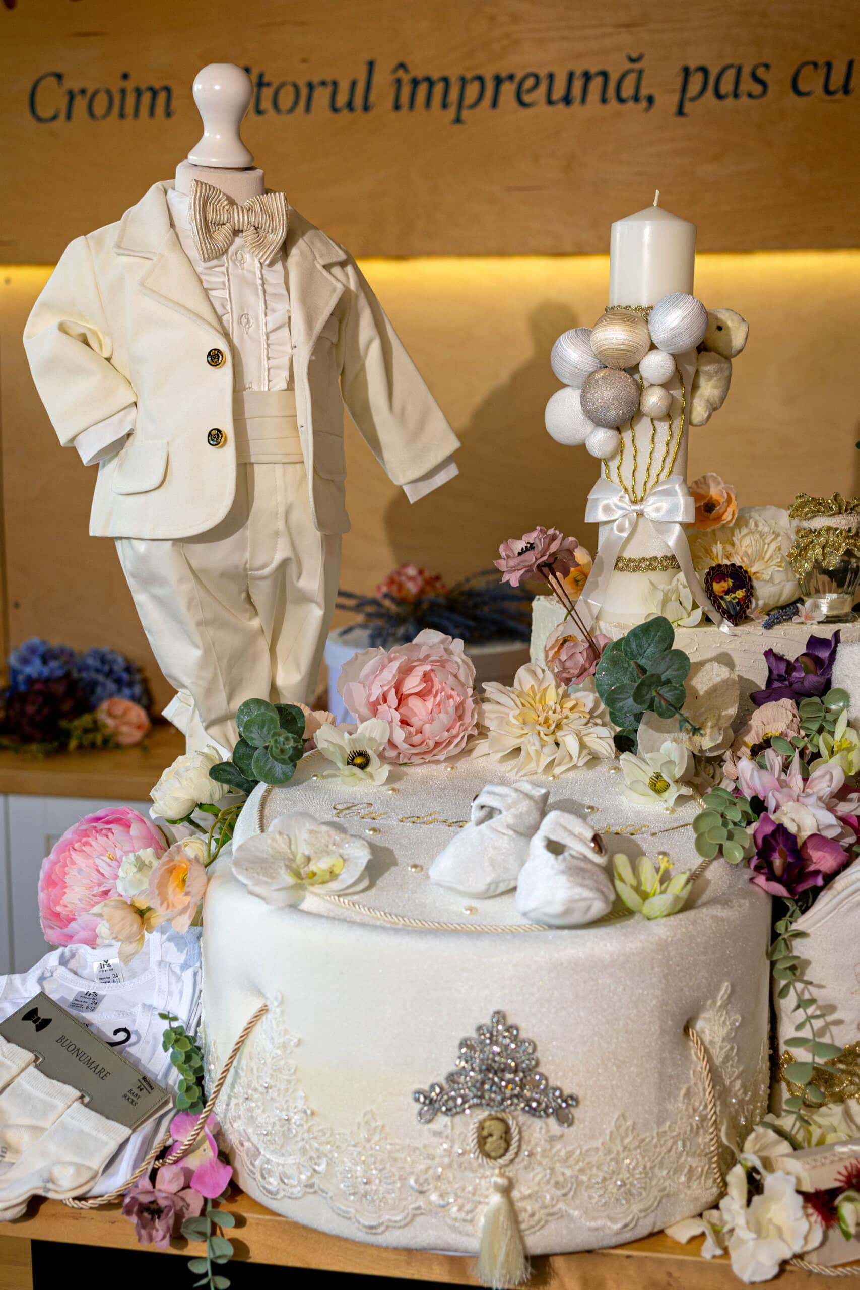 Set complet botez (trusou) - Ralph - ivoire 2 Set complet botez (trusou) - Ralph - ivoire - imagine 2