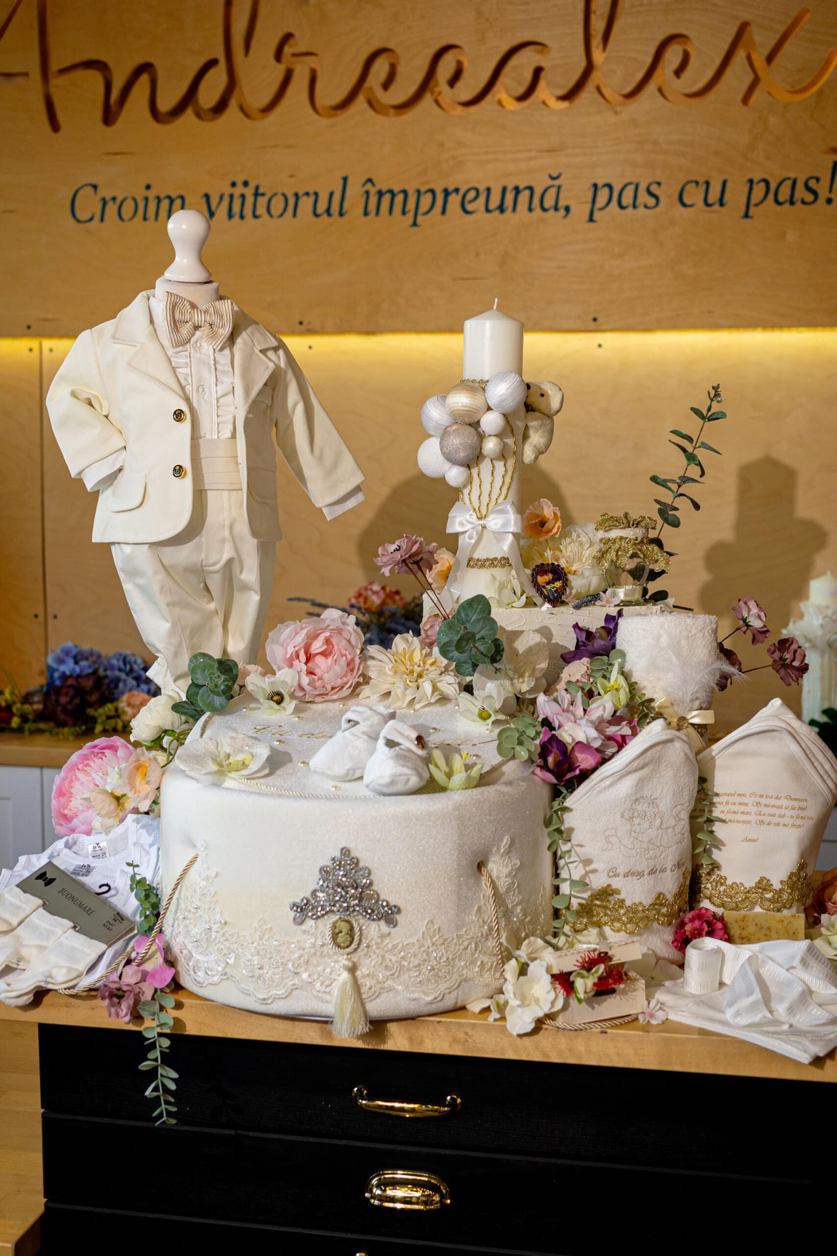 Set complet botez (trusou) - Ralph - ivoire 1 Set complet botez (trusou) - Ralph - ivoire