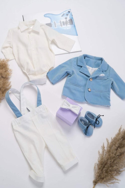 Costum Anghel - bleu - imagine 3