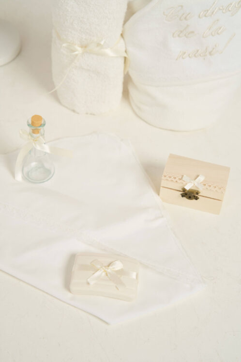 Set Fleur ivoire + Capă Floare + Trusou + Lumânare - imagine 5