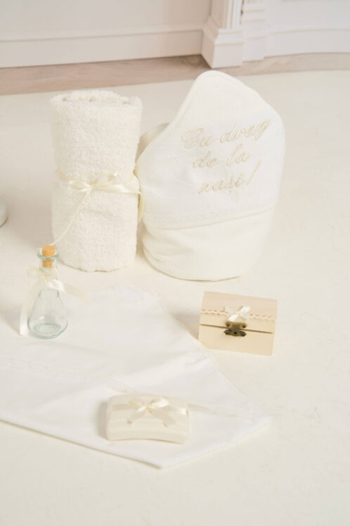 Set Fleur ivoire + Capă Floare + Trusou + Lumânare - imagine 6