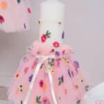 Lumânare botez A1 Color - roz