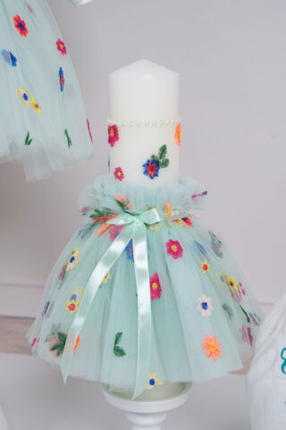 Lumânare botez A1 Color - aqua