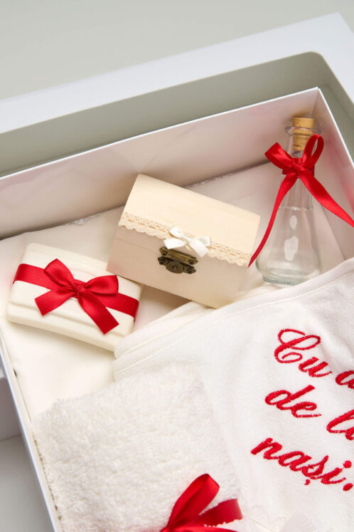 Trusou PureBebe botez - roșu - imagine 2