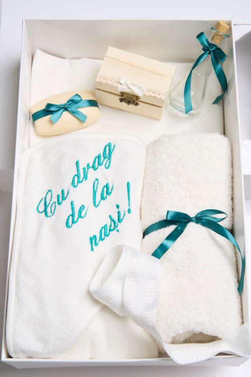 Trusou PureBebe botez - turcoaz - imagine 2