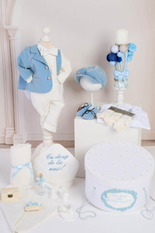 Set complet botez (trusou) - Anghel - bleu